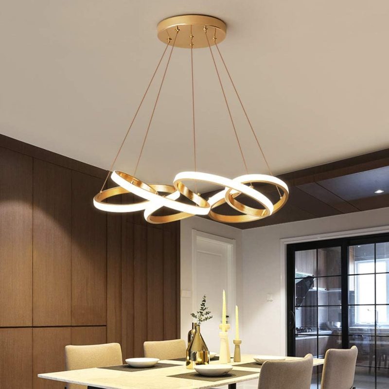 Luminaire tendance pour salle à Manger couleur or