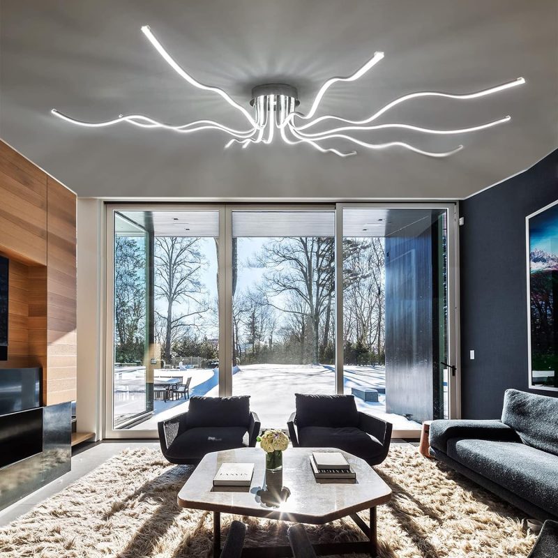 Plafonnier LED Moderne blanc Pour Salle à Manger