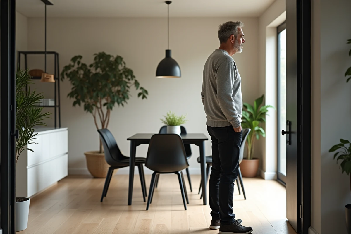 Homme détendu près d