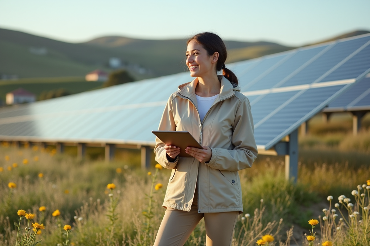Jeune femme souriante près d